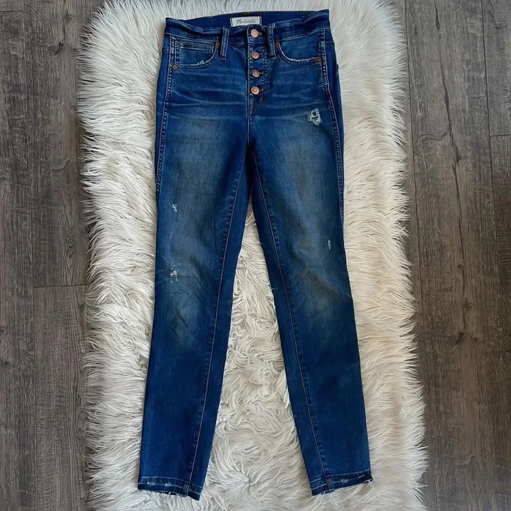 Madewell 10" High-Rise Skinny Jeans: Drop-Hem Edition - Picture 8 of 10